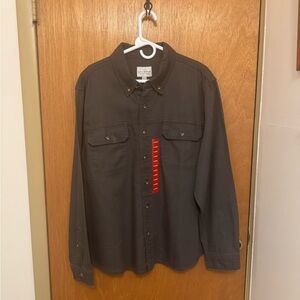 Men’s XL Lucky Brand cotton long sleeve button up shirt with collar. NWT NICE!